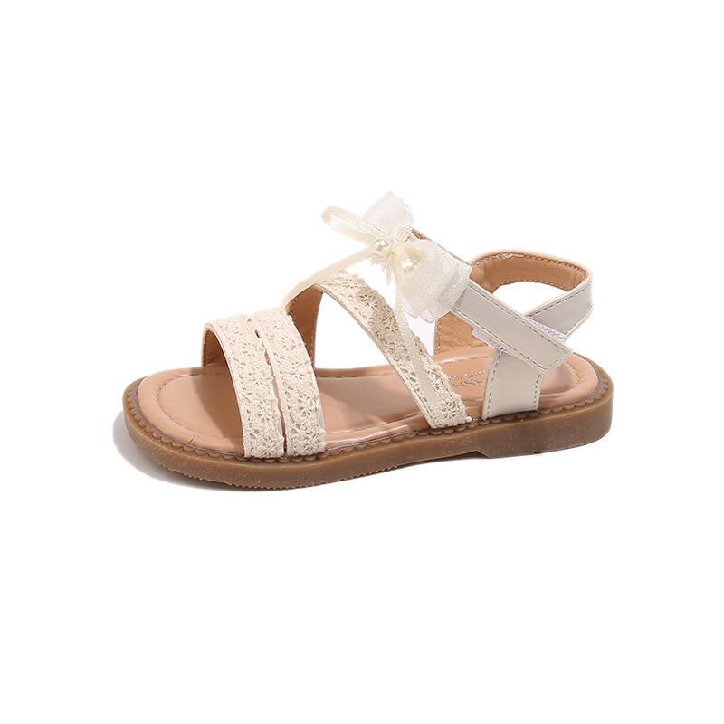 New Summer Sandals for Children, Breathable Beach Shoes, Girls' Sandals with Soft Cowhide Soles, Student Shoes