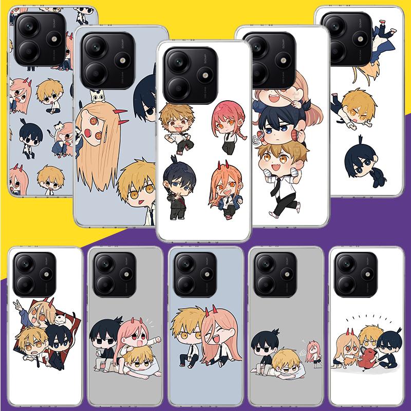 C-Chainsaw Mans Cute Phone Case For Xiaomi Redmi Note 15 14 13 12S 12 Pro Plus 11S 11E 11 11T 10S 10 Art Soft Pattern Cover Redm