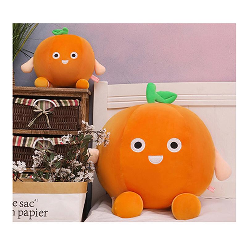 Orange Doll Plush Toy Happy Fruit Plush Pillow Soft Stuffed Food Plushie Kids Gift