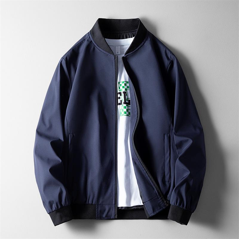 Herren Frühling/Herbst Freizeitjacke im koreanischen Stil mit Reißverschluss