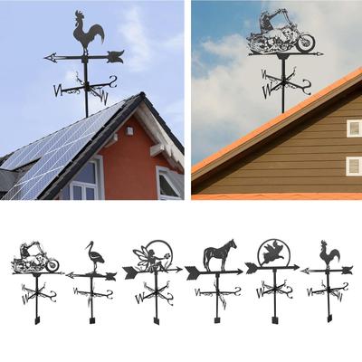 Retro Metal Weather Vane Animal Statue Practical Home Garden Crafts Ornament