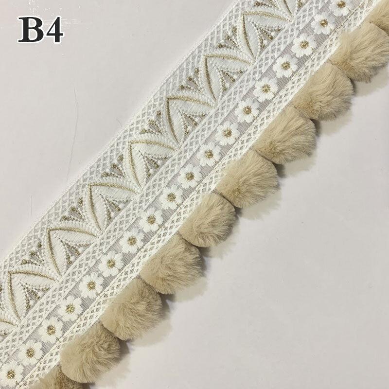 PomPom Ball Tassel Fringe Trim Edging Sewing DIY Upholstery Curtain Pillowcase Lace Kintted Fabric Handmade DIY Craft Accessorie