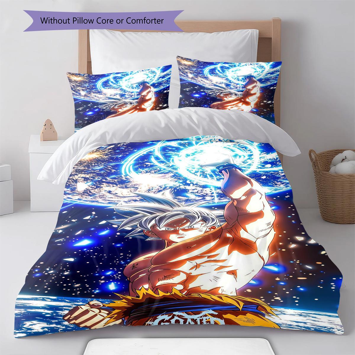 

DBZ Fury Pattern Bedding Quilt Set Quilt Cover Pillowcase Home Decoration Birthday Gift (1 * duvet cover + 2 * pillowcase, without core) 135x200cm