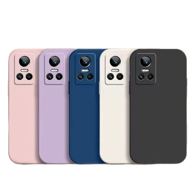 Realme GT Neo 3 Solid Color Rubik's Cube Liquid Case - Full Coverage Drop Protection Soft Case