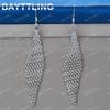 Charm 925 Sterling Silver Exquisite Long Tassel Braided Earrings for Women Fashion Wedding Accessories Jewelry