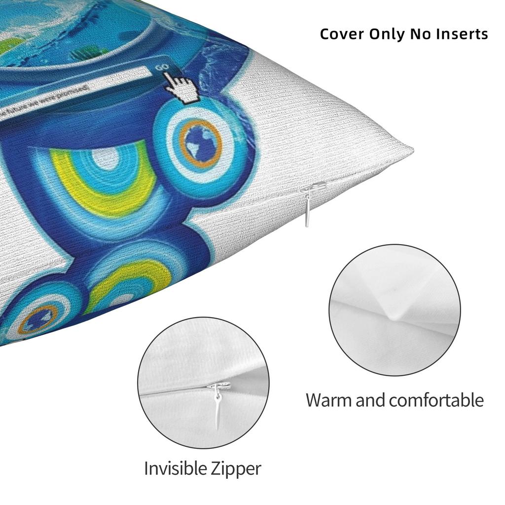 Frutiger Aero Maximalism Square Pillow Case Cushion Covers Vintage Polyester Decorative Pillowcase for Car 45*45cm