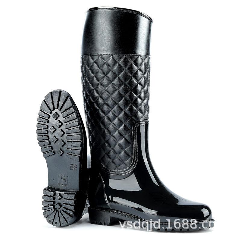 rain shoes women's high rain boots water shoes women's velvet warm fashion women's shoes waterproof and thicker