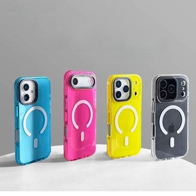 Funda MagSafe de colores pastel para iPhone 17 Air 16 15 13 14 12 11 17 Pro Max 16 Plus con carga inalámbrica y borde de silicona suave.