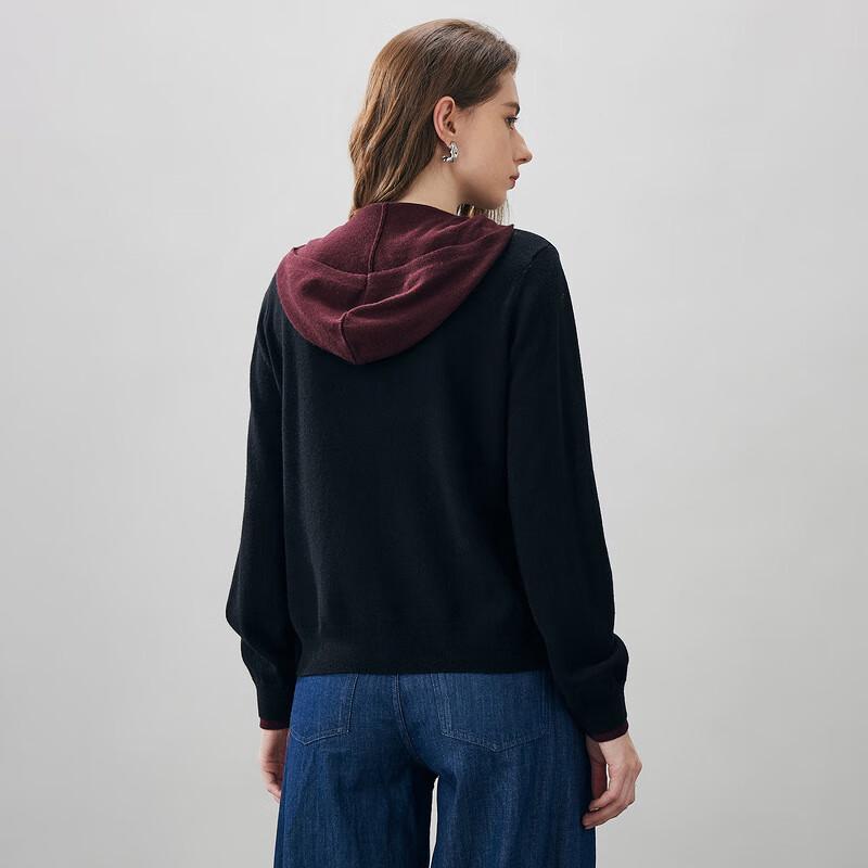 Kemeng Boka Women's 2025 Autumn/Winter 100% Wool Hooded Cardigan