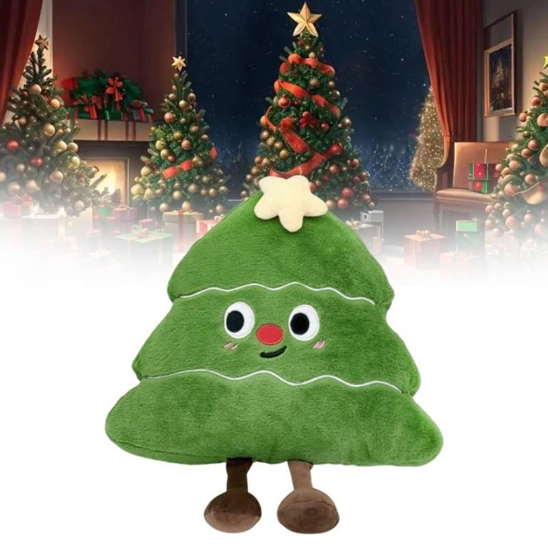Tree Plush Christmas Toy Cartoon Stuffed Doll Cushion Decoration Kids Gifts