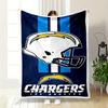Los Angeles Chargers Football Helmet Design Flannel Blanket for Bedroom, Living Room, Sofa, and Nap Sofas