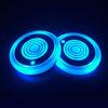 LED Car Cup Holder Lights, 7 Colors Changing USB Charging Mat Waterproof Cup Pad, LED Interior Atmosphere Lamp Decoration Light Ide Car Lighting