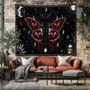 Vintage Mystical Moth Moon Tapestry Wall Hanging Bohemian Aesthetic Wall Decor Boho Home Decoration For Bedroom Living Room