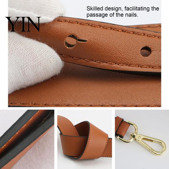 Adjustable Purse Strap Strap, Faux Leather Bag with Handbag Accessory Metal Clasps, Replacement for Tote Clutch Crossbody