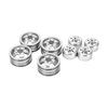 RC Wheel Rim Hub Aluminum Alloy for WPL Fj40 C14 C24 B14 B24 B16 B36 1 16 Model VehiclesSilver