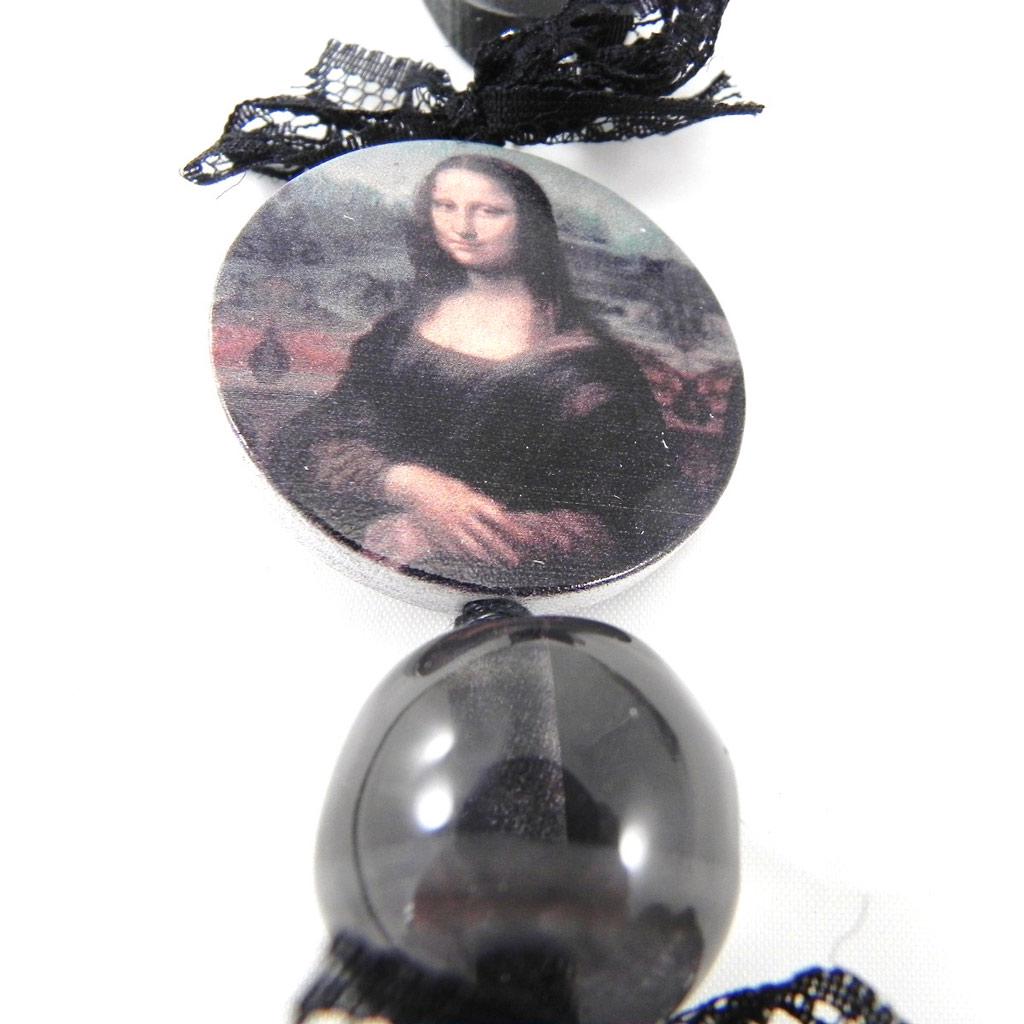 Les Trésors De Lily [H0580] - Sautoir Collier Créateur 'Joconde' noir