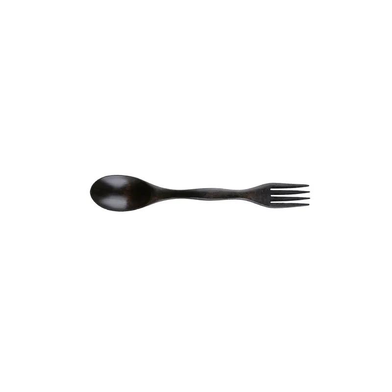 Wooden Simple Spoon Fork Outdoor Portable Multifunctional Tableware Creative Design Dual Use Dinnerware Household Kitchen Tool YLE058