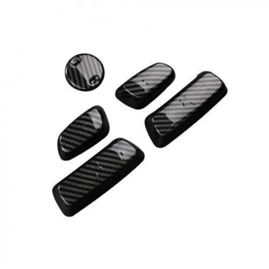 For Toyota Highlander 2015- Seat Adjust Handle Button Cover Carbon Fiber ABS