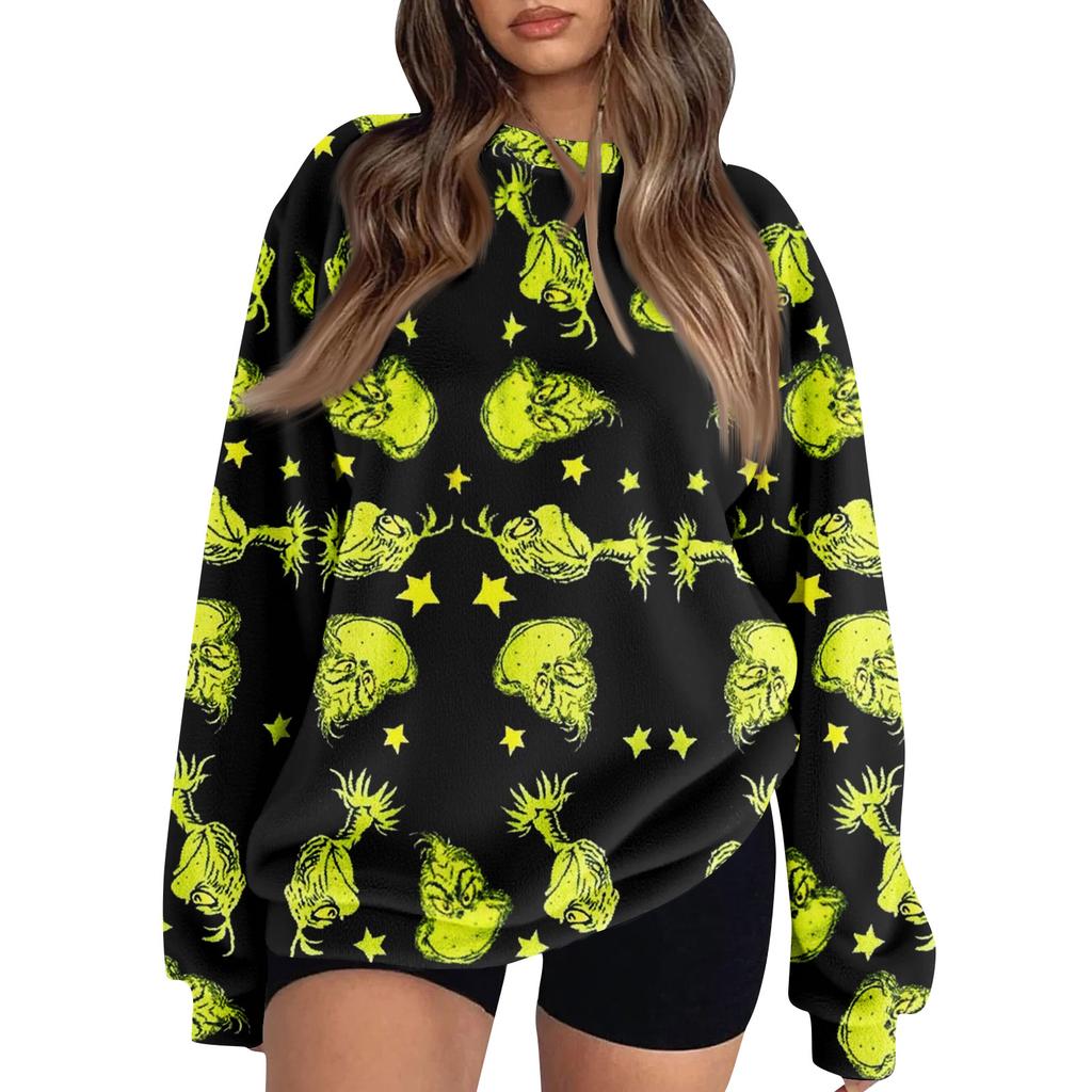 Women's Colorblock Sweatshirt Long Sleeve Round Neck Casual Comfortable Loose Lightweight Women's Sweatshirt