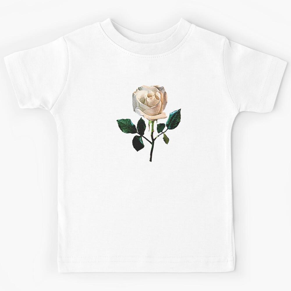 Delicate White Rose Kids T-Shirt 120
