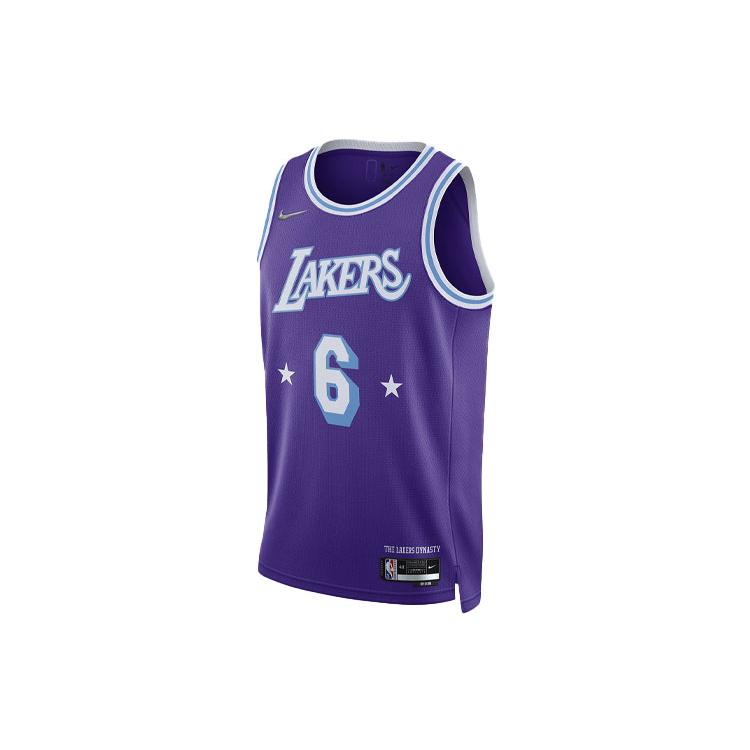 Nike Nba Los Angeles Lakers City Edition Lebron James 6 Dri FIT Swingman Jersey DB4032-506 S