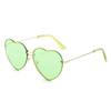 Kvinnemote Hjerteformede solbriller Dame Dekorative Cut Edge Solbriller Antirefleks UV400 Antirefleksskjermer Oculos De Sol