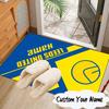 Custom Name Leeds Crest Rug for Living Room, Game Rooms, Office, Bedroom, Floor Mat Playful Design, Fan Gifts Christmas Decor