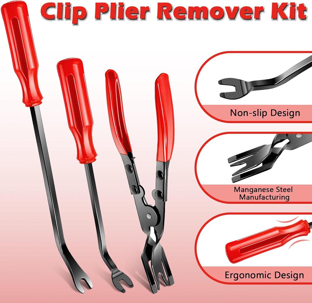 3/7 Pcs Auto Trim Removal Tool Kit with Plastic Pry Tool Fastener Clip Pilers Remover Tools for Car Body Upholstery Door Panel