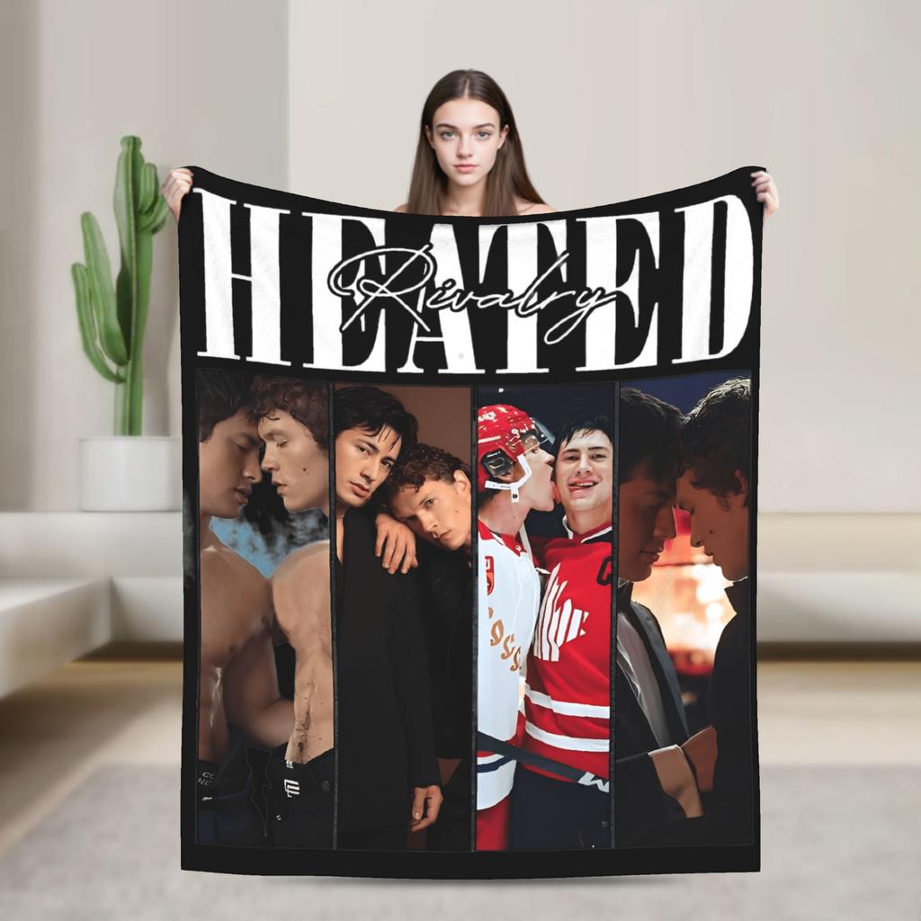 Heated Rivalry Banana Blankets Shane and Ilya Wool Awesome Soft Throw Blankets for Home Restaurant Autumn/Winter