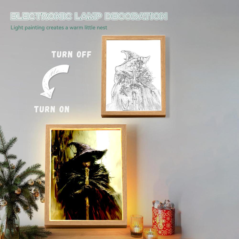 Anime Figure Light Painting Photo Frame Berserk Behelit Griffith Action Figures Led Lamps Room Decor Chirstmas Gifts moon Lamp