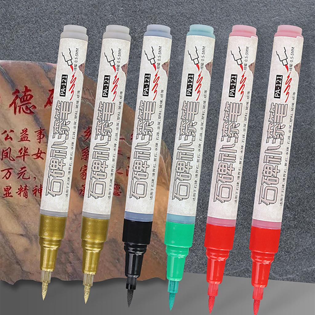 Fade Resistant Monument Paint Pen Sunproof Waterproof Stone Marker Pen For Writing Coloring On Tombstones Gravestone