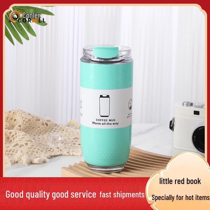 

Premium 304 Stainless Steel Double-Layer Coffee Thermos Bottle 320ml небо синє кольору