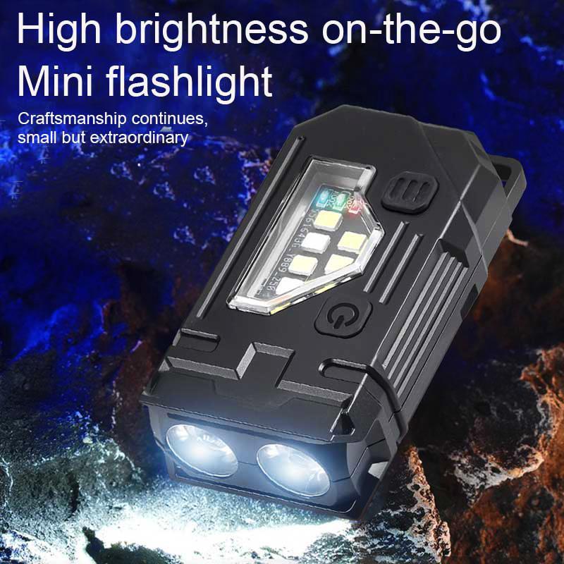 Super Bright Pocket Torch Light LED Multifunctional Linterna Magnetic COB EDC Mini Keychain Flashlight Rechargeable Torch