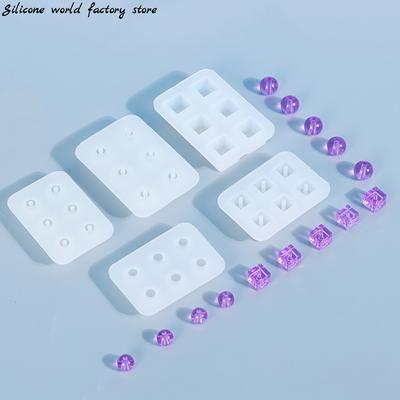Silikon Welt Ohrringe Anhänger Silikonformen Epoxidharz Form Würfel Kugel Perlen Form DIY Schmuckherstellung Halskette Armband Werkzeug