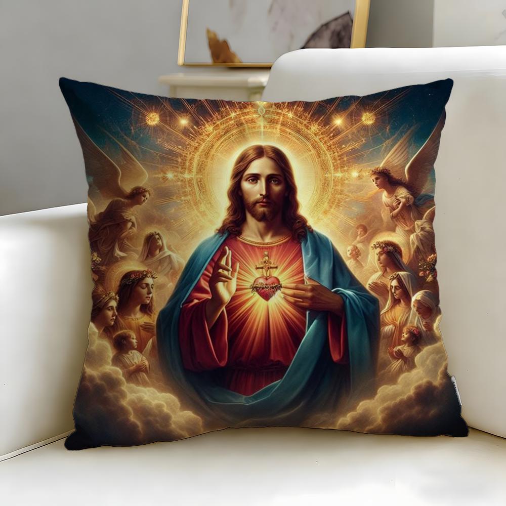 art theme Sacred Aesthetic Art Cushion Cover Soft & Easy-Wash Pillow Case – Versatile for Couch, Bed, Travel and Office