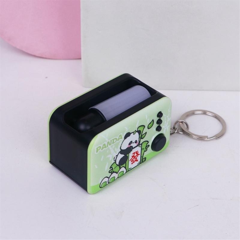 Interactive LED Keyring For Evening Key Finding And Finger Exercise Shatterproof Plastic Construction Keychain