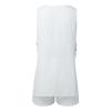Damen V-Ausschnitt Seitlich Ausgeschnitten Knopfleiste Ärmelloses Oberteil Und Baggy Shorts Zweiteiliges Set