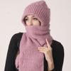Winter Warm Knitted Thick Scarf Hats for Women Outdoor High Elastic Wind Hat