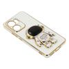 For Oppo Reno13 F 4G/5G Case Electroplating Soft TPU Phone Cover with Astronaut Hidden Kickstand