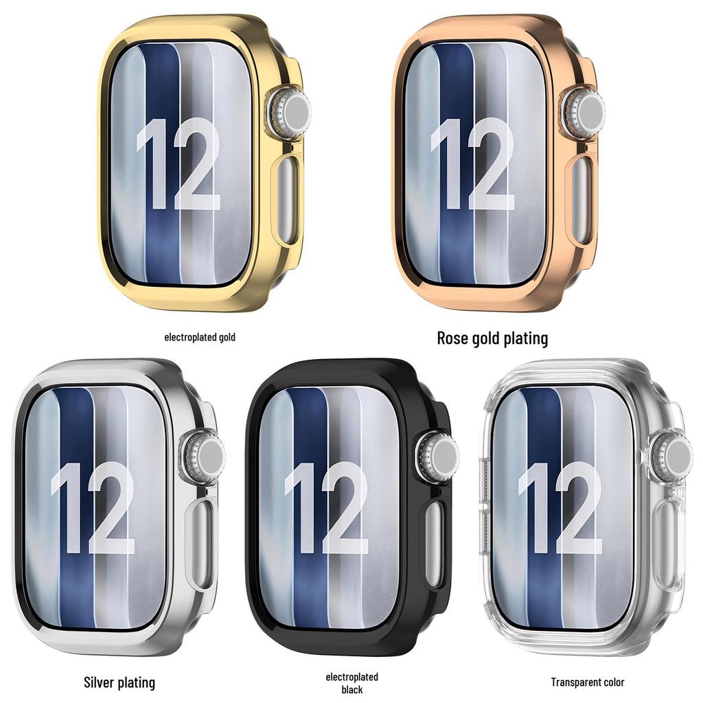 Apple S12 Electroplated Hollow Protective Watch Case for Apple Watch Series 12