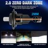 2Pcs 40000LM H7 LED Headlight Bulbs Mini Turbo H11 LED H8 9005 HB3 9006 HB4 100W Car Fog Light Hi/lo Beam Headlamp Auto Plug&Play Lamp 6500K White