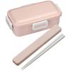 Skater Chopsticks and Chopstick Case Set, 18cm, Antibacterial, Dull Pink, Made in Japan, ABC3AG-A