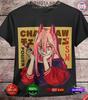 Power Chainsaw Man Shirt Waifu Ecchi Anime T-Shirt Sexy Makima Kawaii Unisex