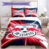 3-teiliges Bettbezug-Set (1 * Bettbezug + 2 * Kissenbezug, ohne Kern), RB Leipzig Aufdruck Weiches Ganzjahres-Bettwäscheset, Heimschlafzimmer-Dekoration Geschenk