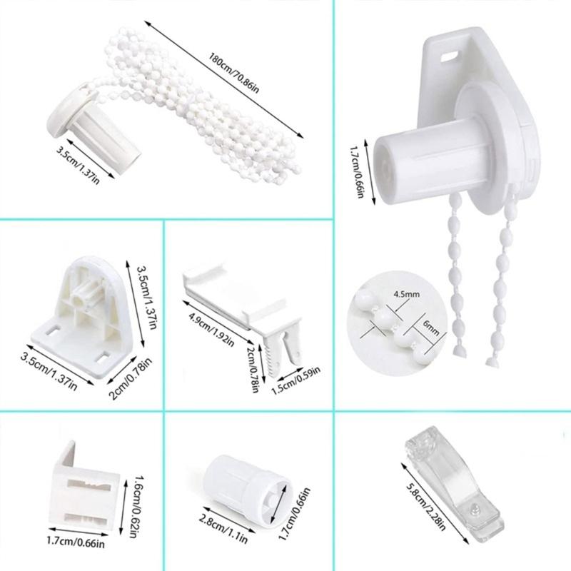 Venetian Blinds Sun BlockingsCurtains Roller Blind Shutter Control Head Controller Beaded Chain Mounting Bracket 9 Pack