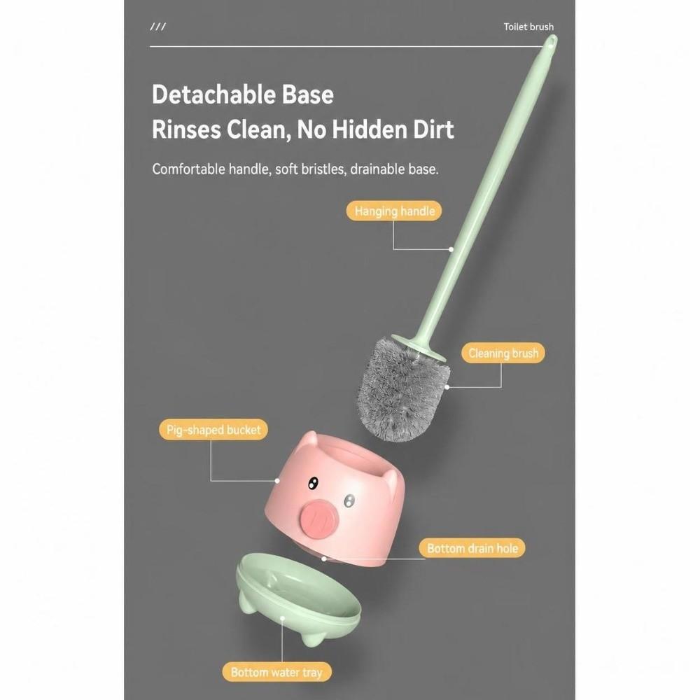 Badezimmer-Reinigungsbürste mit hoher Dichte Niedliche Toiletten-Reinigungsbürste Bodenstehend