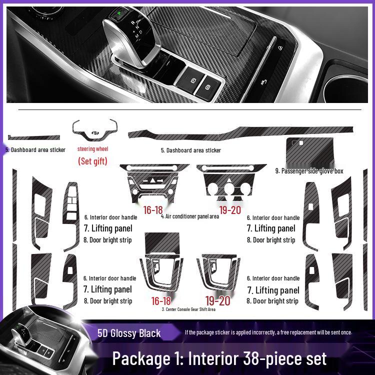 Hyundai Elantra 16-20 Carbon Fiber Gear Shift Protective Film