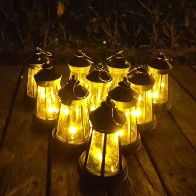 Solar Lantern Hanging Light Outdoor Waterproof Solar Powered LED Candle Shape Energy Saving Auto On/Off