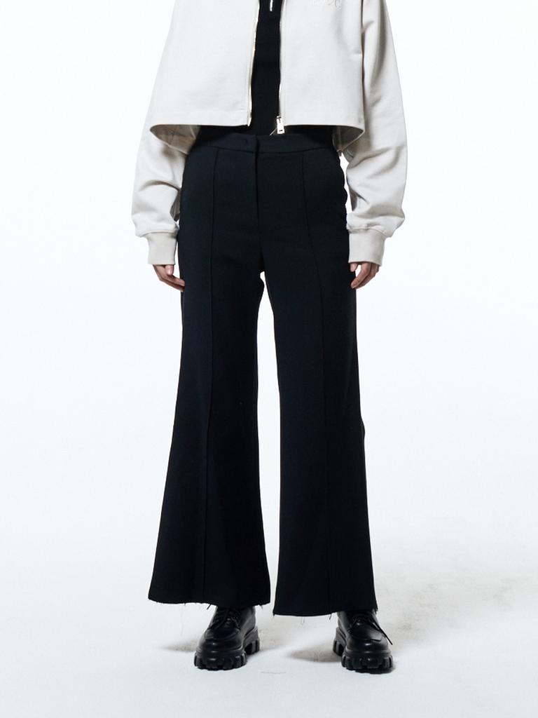 HAUS072C Wool Wide Pants Black