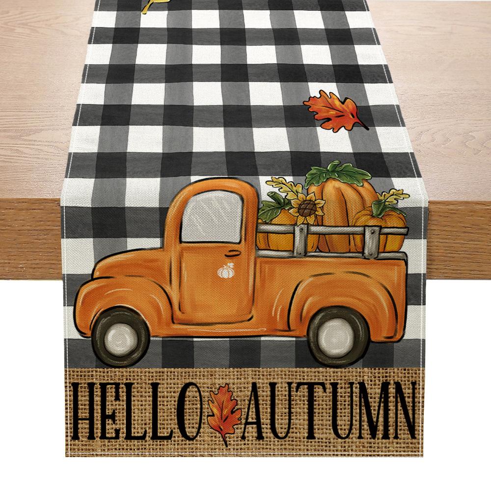 

Серия флагов для стола Harvest, печатный флаг, льняное украшение для дома, скатерть, украшение для журнального столика 33cmx180cm ZQ13-3